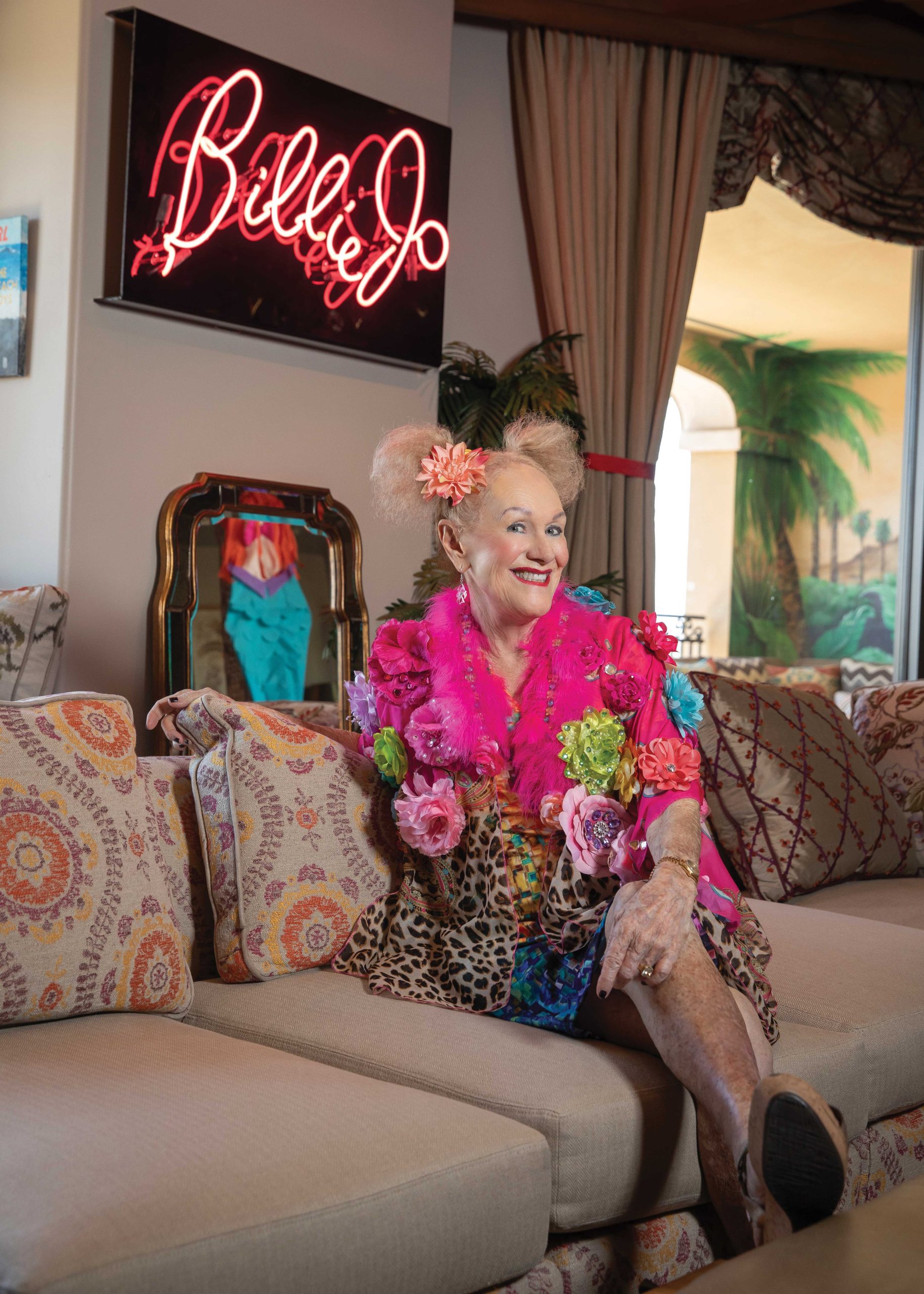 Herberger in her Scottsdale home, in a beaded floral top by Paradise Valley artist Patsy Lowry. Herberger in her Scottsdale home, in a beaded floral top by Paradise Valley artist Patsy Lowry.