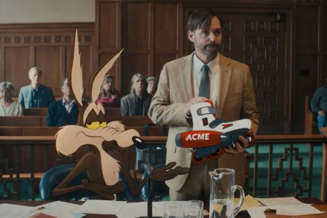 Area Canine Gets in a Wreck, Needs a Check in Coyote vs. Acme Area Canine Gets in a Wreck, Needs a Check in Coyote vs. Acme